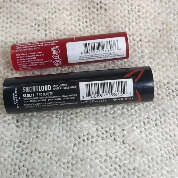 NYX Satin Lipstick in Red Haute and Smooth Whip Lip Balm in Cherry Creme Duo - Picture 4 of 9